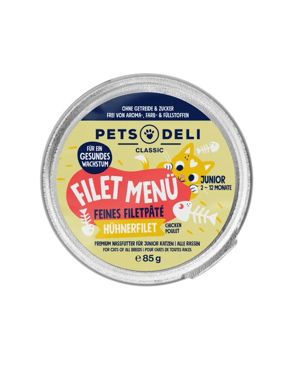 Pets Deli Kitten JUNIOR Filetmenü Hühnerfilet 85g